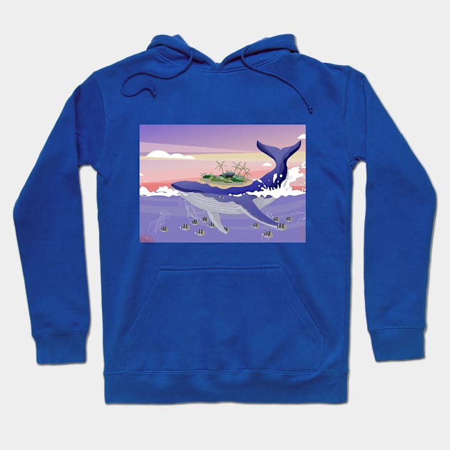 Whale Island Hoodie by lauraroman